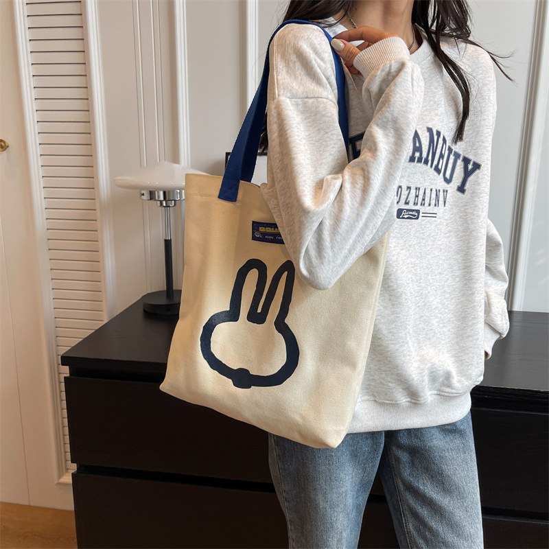 All-match cute canvas bag casual hand bag female student shoulder bag large capacity small fresh cloth bag